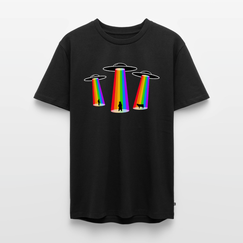 3 Gay UFOs - Galactic Pride Abduction | Premium T-Shirt - Schwarz