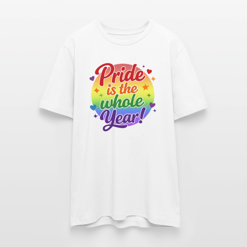 Pride is the whole Year | Unisex Bio T-Shirt - Weiß
