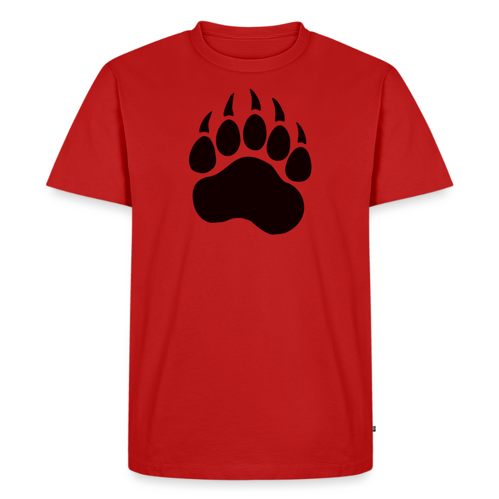 Bear Paw black | Männer Premium T-Shirt - Rot