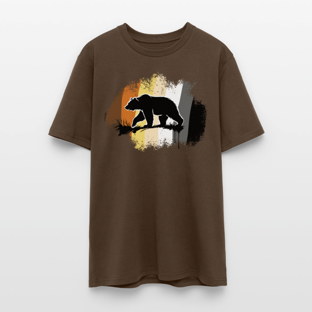 Black Bear Bear Flag | Unisex Bio T-Shirt - Dunkelbraun