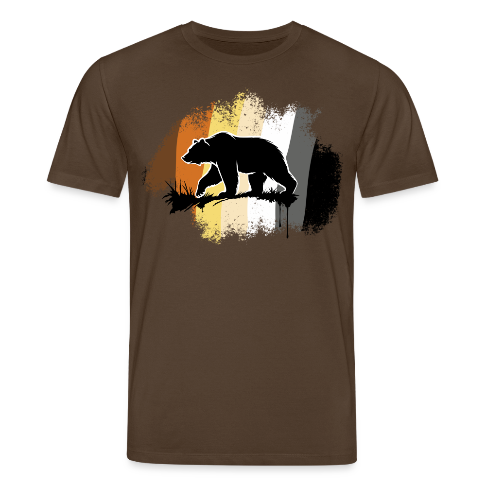 Black Bear Bear Flag | Unisex Bio T-Shirt - Dunkelbraun