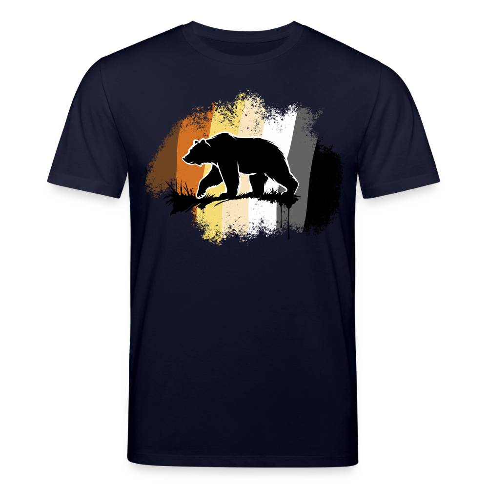 Black Bear Bear Flag | Unisex Bio T-Shirt - Navy