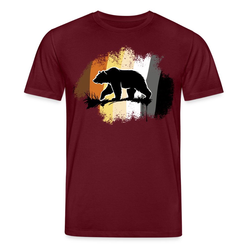 Black Bear Bear Flag | Unisex Bio T-Shirt - Burgunderrot