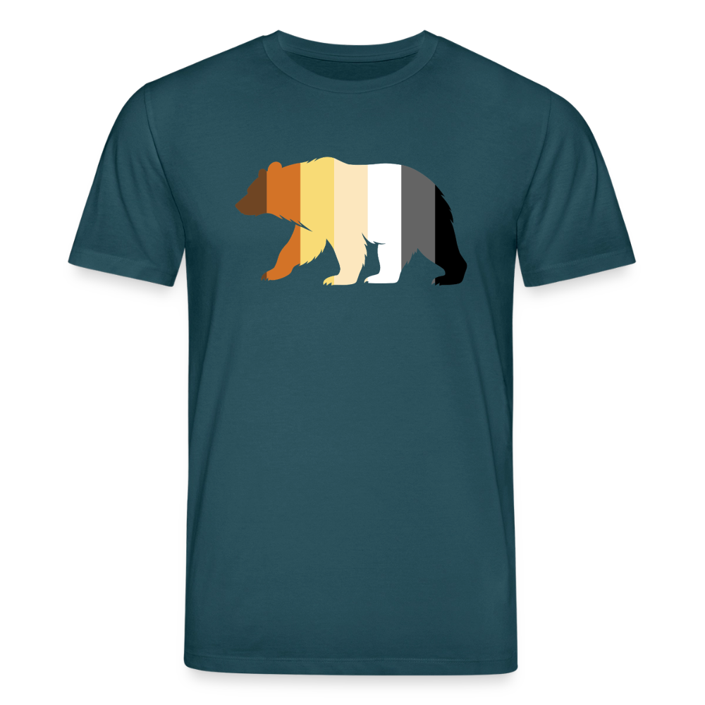 Bear in Bear Pride Colours | Unisex Bio T-Shirt - Dunkles Petrol