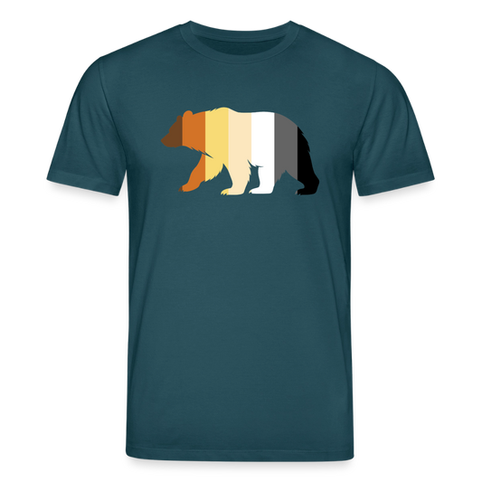 Bear in Bear Pride Colours | Unisex Bio T-Shirt - Dunkles Petrol