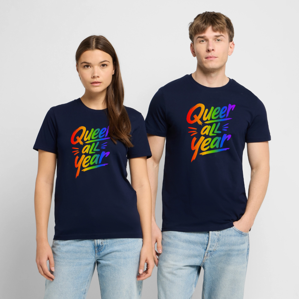 Queer all Year | Unisex Bio-T-Shirt - Navy