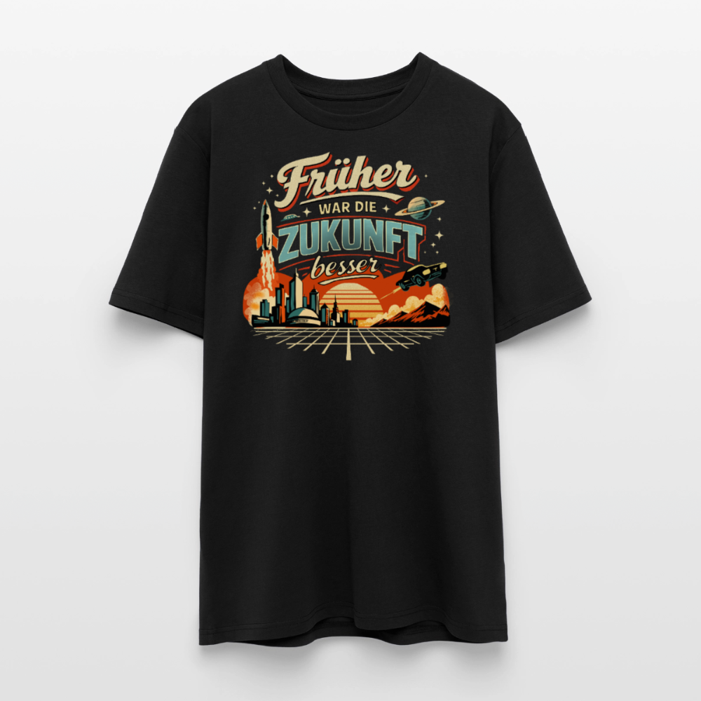 Früher war die Zukunft besser | Unisex Bio-T-Shirt - Schwarz