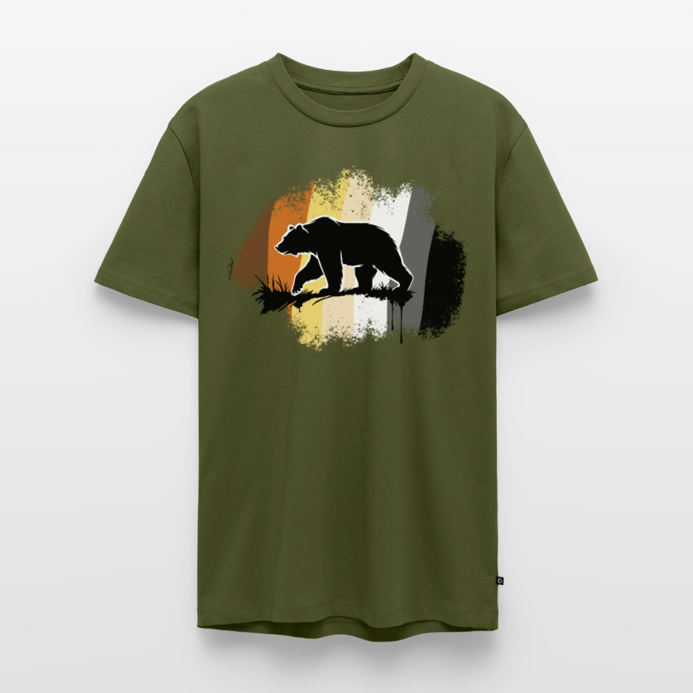 Black Bear on Bear Pride | Premium T-Shirt - Khaki