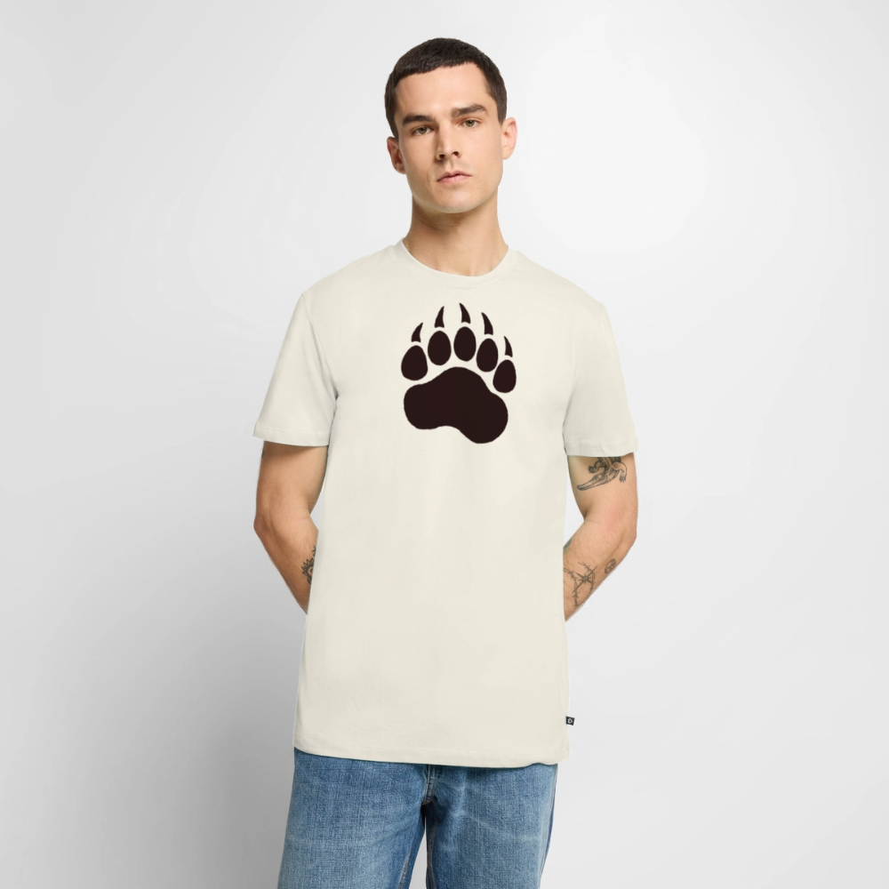 Bear Paw black | Männer Premium T-Shirt - Naturweiß