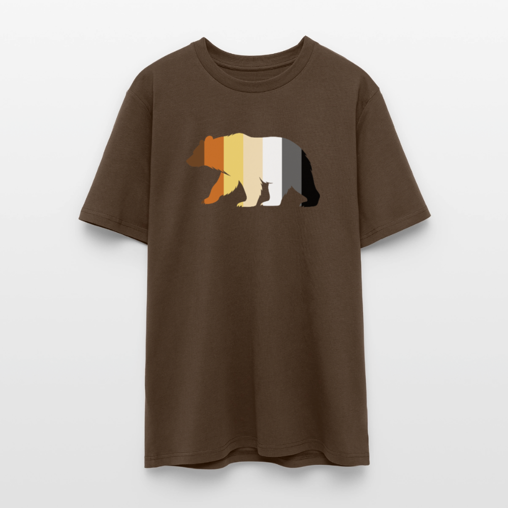 Bear in Bear Pride Colours | Unisex Bio T-Shirt - Dunkelbraun