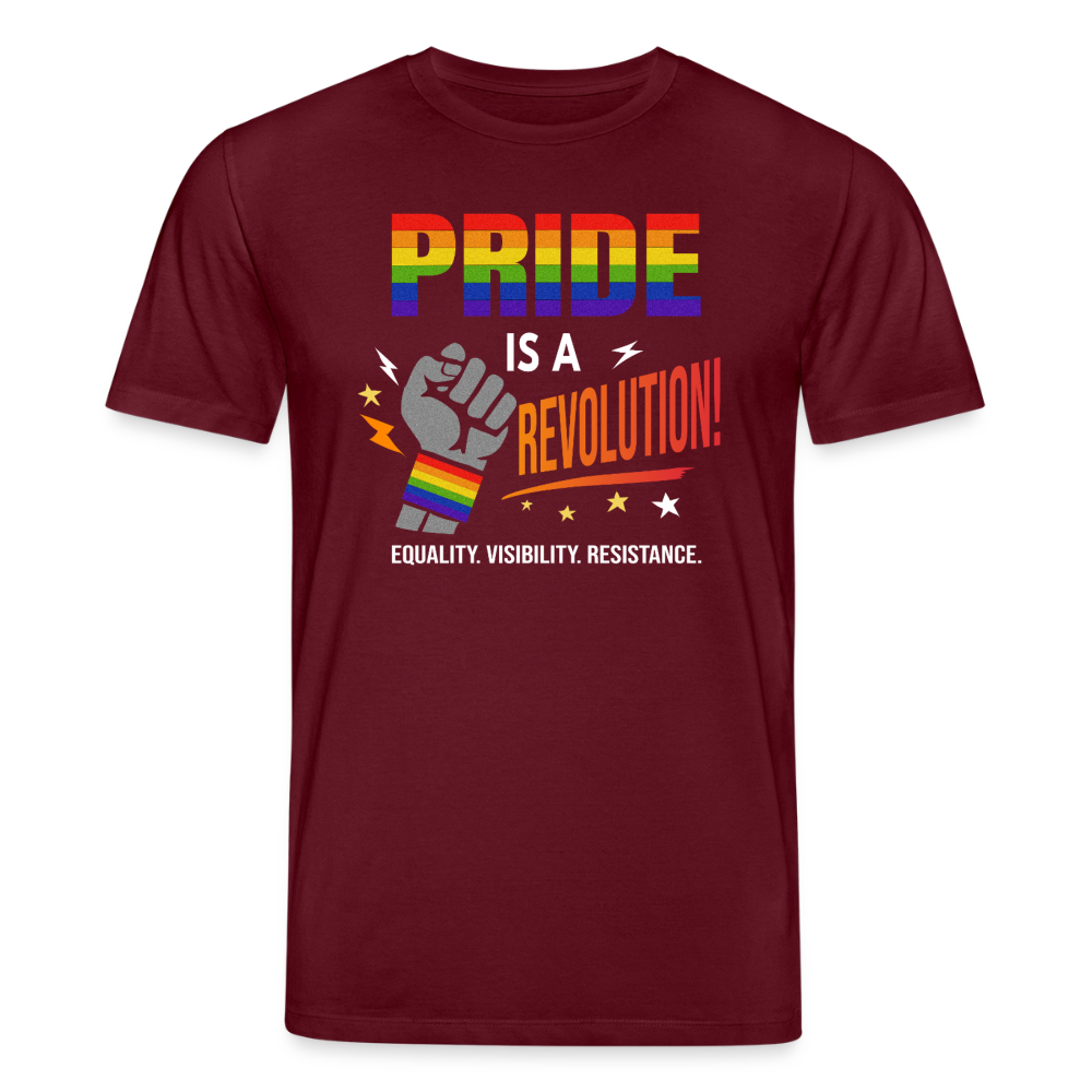 Pride is a Revolution 2 | Unisex Bio T-Shirt - Burgunderrot