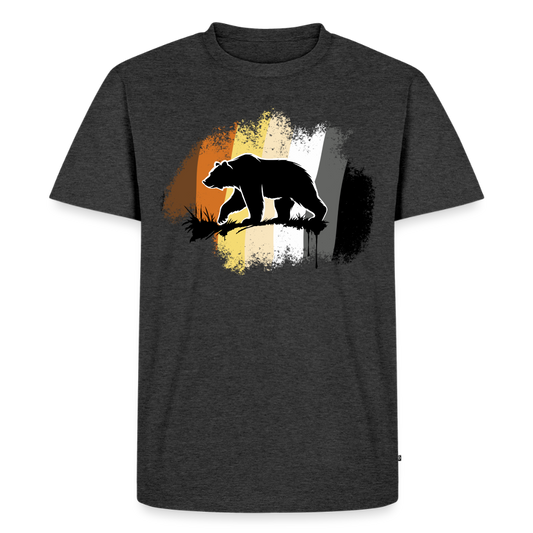 Black Bear on Bear Pride | Premium T-Shirt - Anthrazit meliert
