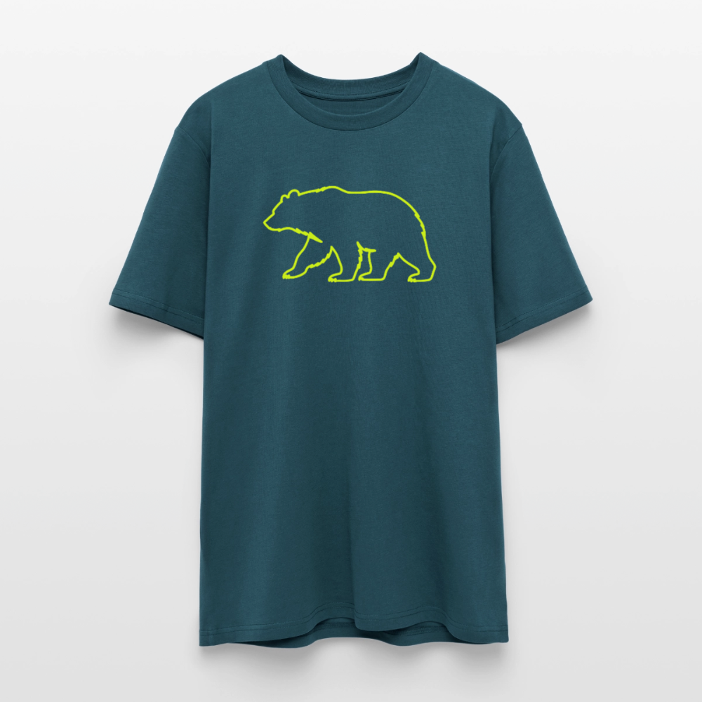 Bear Neon | Unisex Bio T-Shirt - Dunkles Petrol