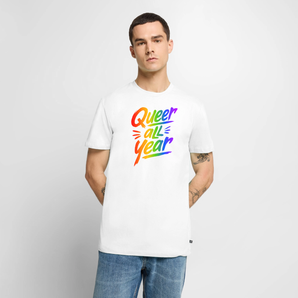 Queer all Year | Männer Premium T-Shirt - Weiß