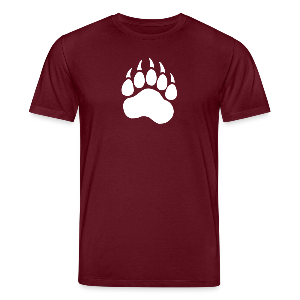 Bear Paw white | Unisex Bio-T-Shirt - Burgunderrot