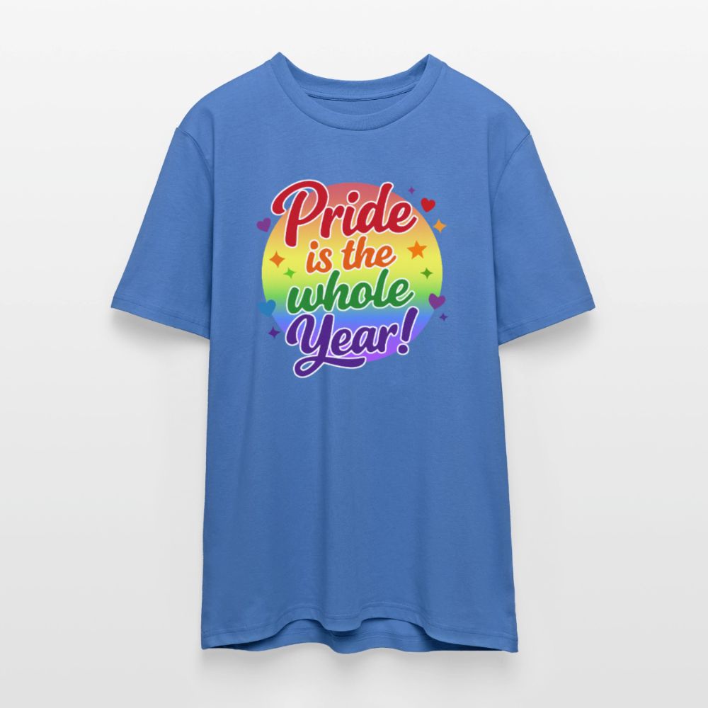 Pride is the whole Year | Unisex Bio T-Shirt - Achtsames Blau
