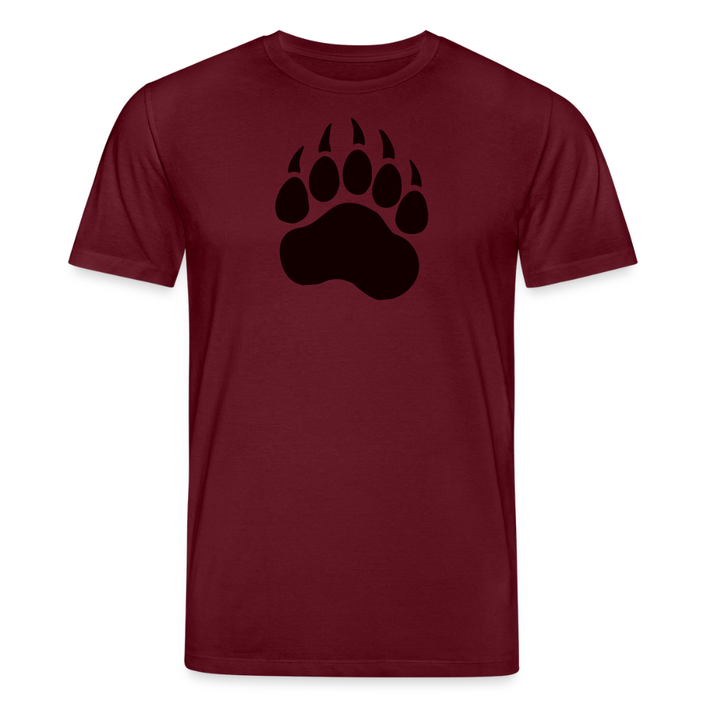Bear Paw black | Unisex Bio-T-Shirt - Burgunderrot