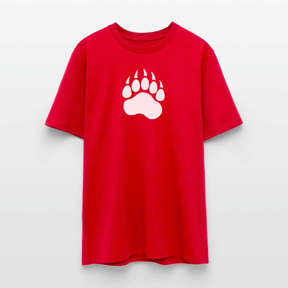 Bear Paw white | Unisex Bio-T-Shirt - Rot