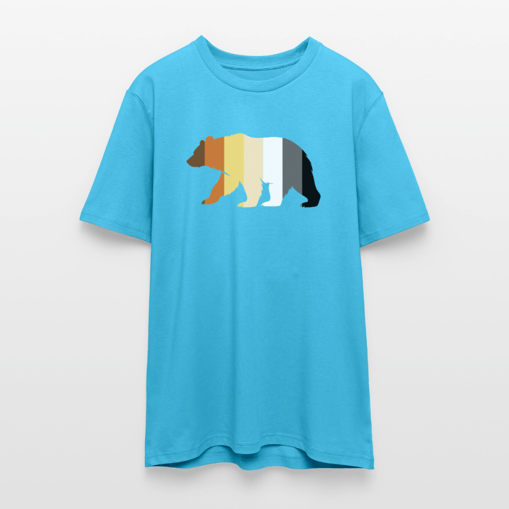 Bear in Bear Pride Colours | Unisex Bio T-Shirt - Aquablau