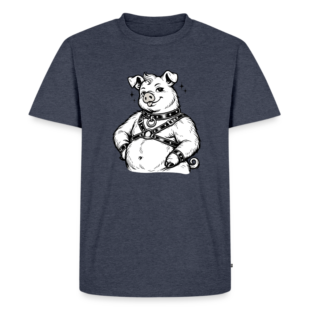 Piglet in Harness | Männer Premium T-Shirt - Jeansblau 