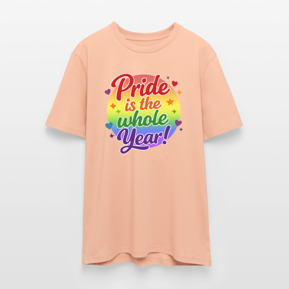 Pride is the whole Year | Unisex Bio T-Shirt - Pfirsich