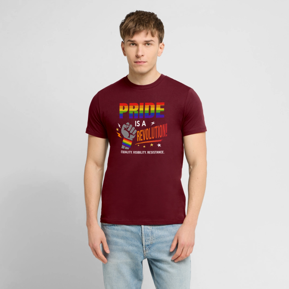 Pride is a Revolution 2 | Unisex Bio T-Shirt - Burgunderrot