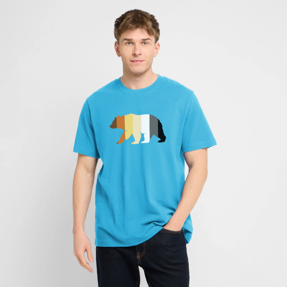 Bear in Bear Pride Colours | Unisex Bio T-Shirt - Aquablau