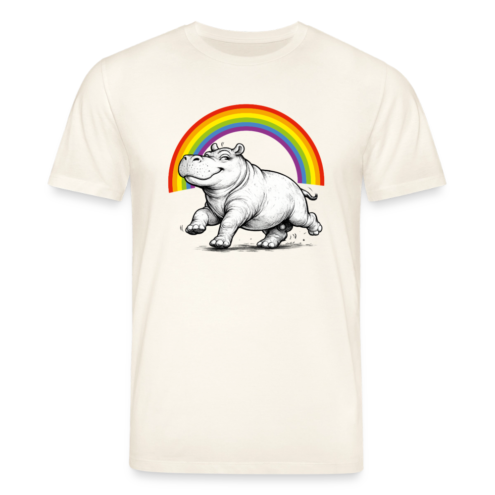 Nilpferd | Unisex Bio-T-Shirt - Naturweiß 