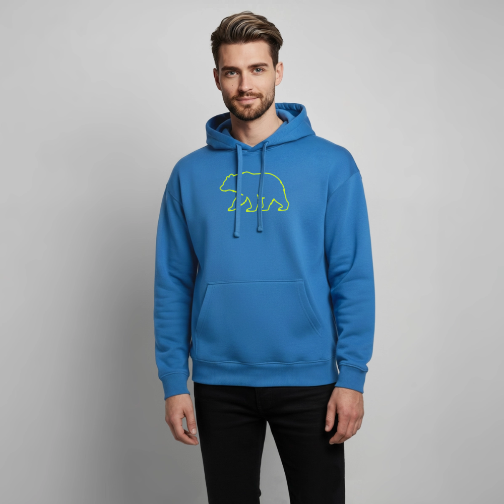 Oversized Unisex Hoodie: Bear neon - Achtsames Blau