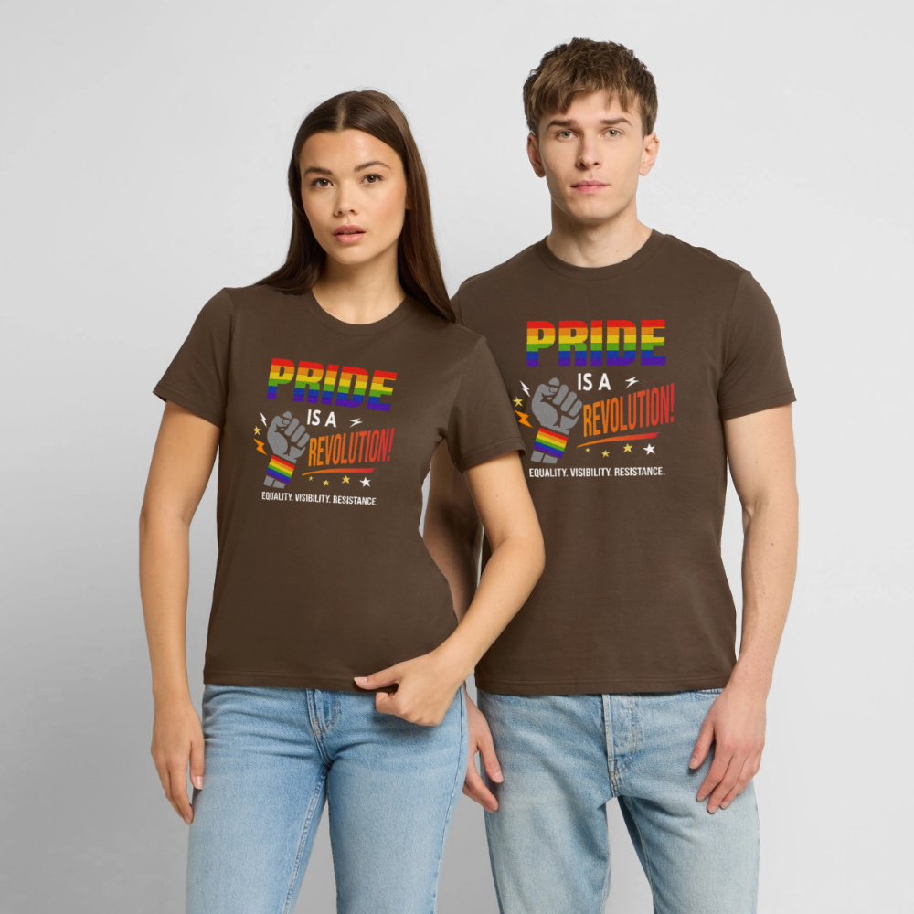 Pride is a Revolution 2 | Unisex Bio T-Shirt - Dunkelbraun
