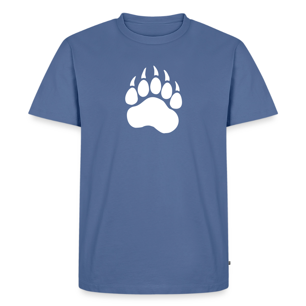 Bear Paw white | Männer Premium T-Shirt - Taubenblau