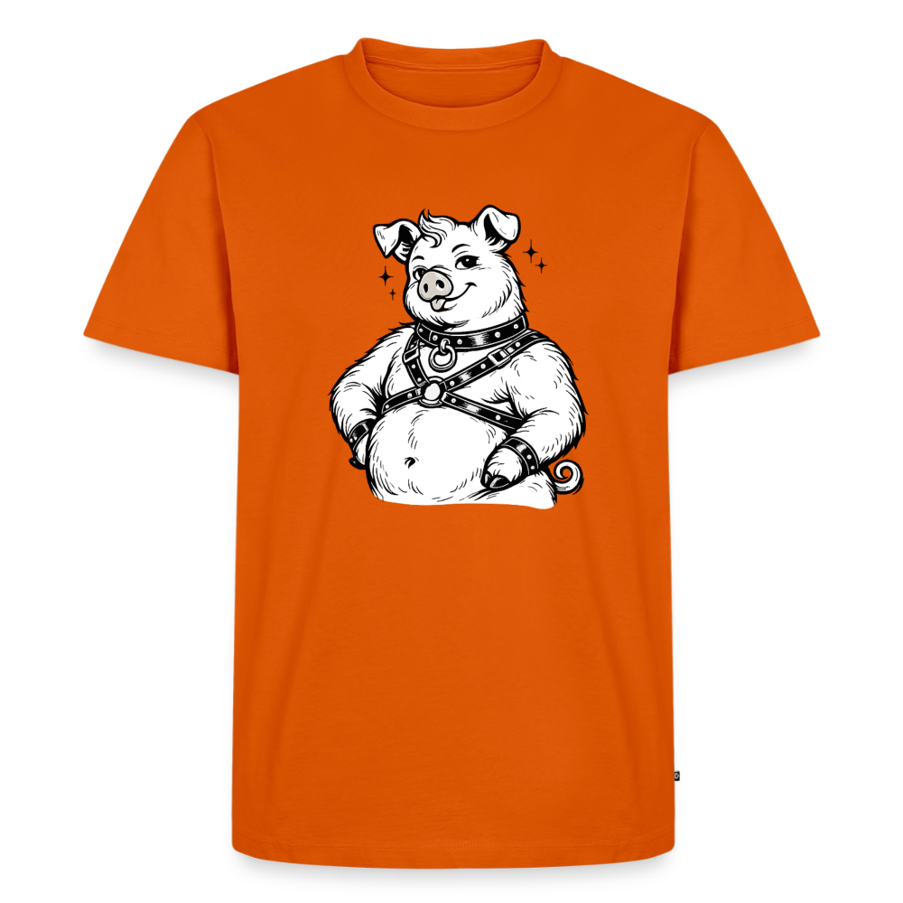 Piglet in Harness | Männer Premium T-Shirt - Orange 