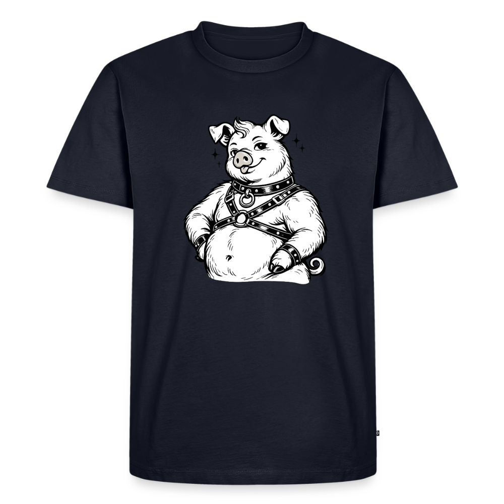Piglet in Harness | Männer Premium T-Shirt - Navy