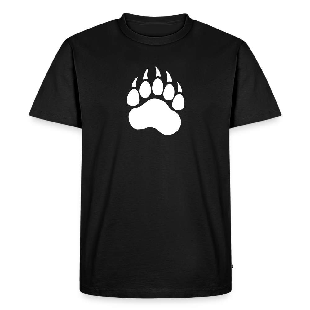 Bear Paw white | Männer Premium T-Shirt - Schwarz