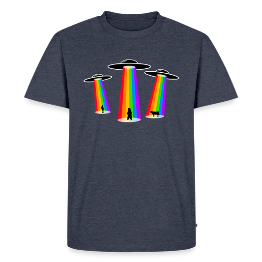 3 Gay UFOs - Galactic Pride Abduction | Premium T-Shirt - Jeansblau 