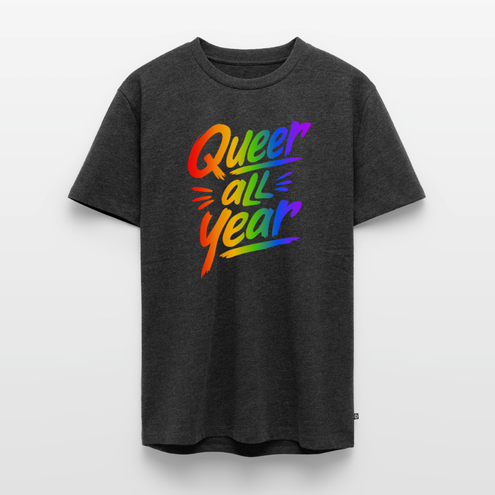 Queer all Year | Männer Premium T-Shirt - Anthrazit meliert