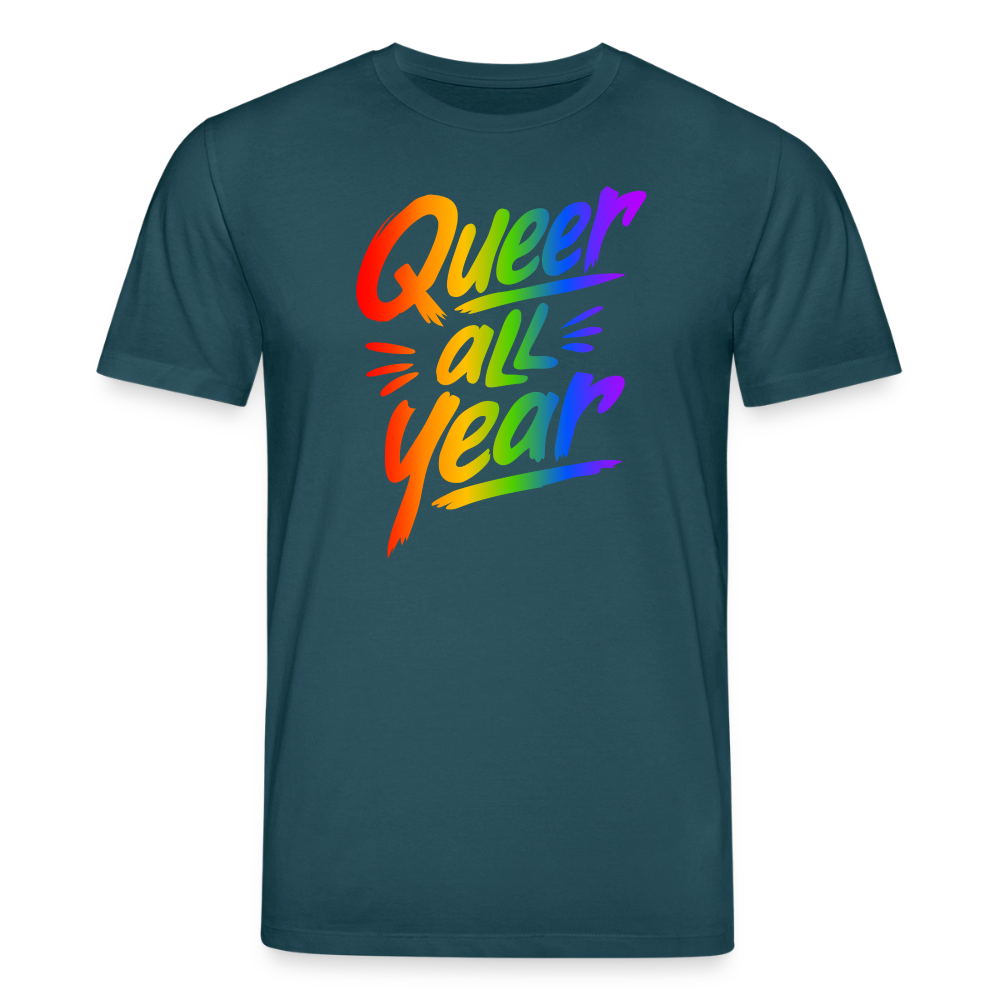 Queer all Year | Unisex Bio-T-Shirt - Dunkles Petrol