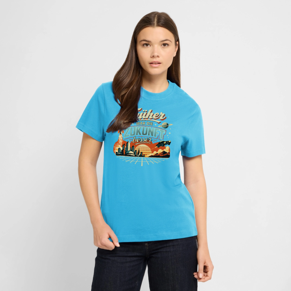 Früher war die Zukunft besser | Unisex Bio-T-Shirt - Aquablau