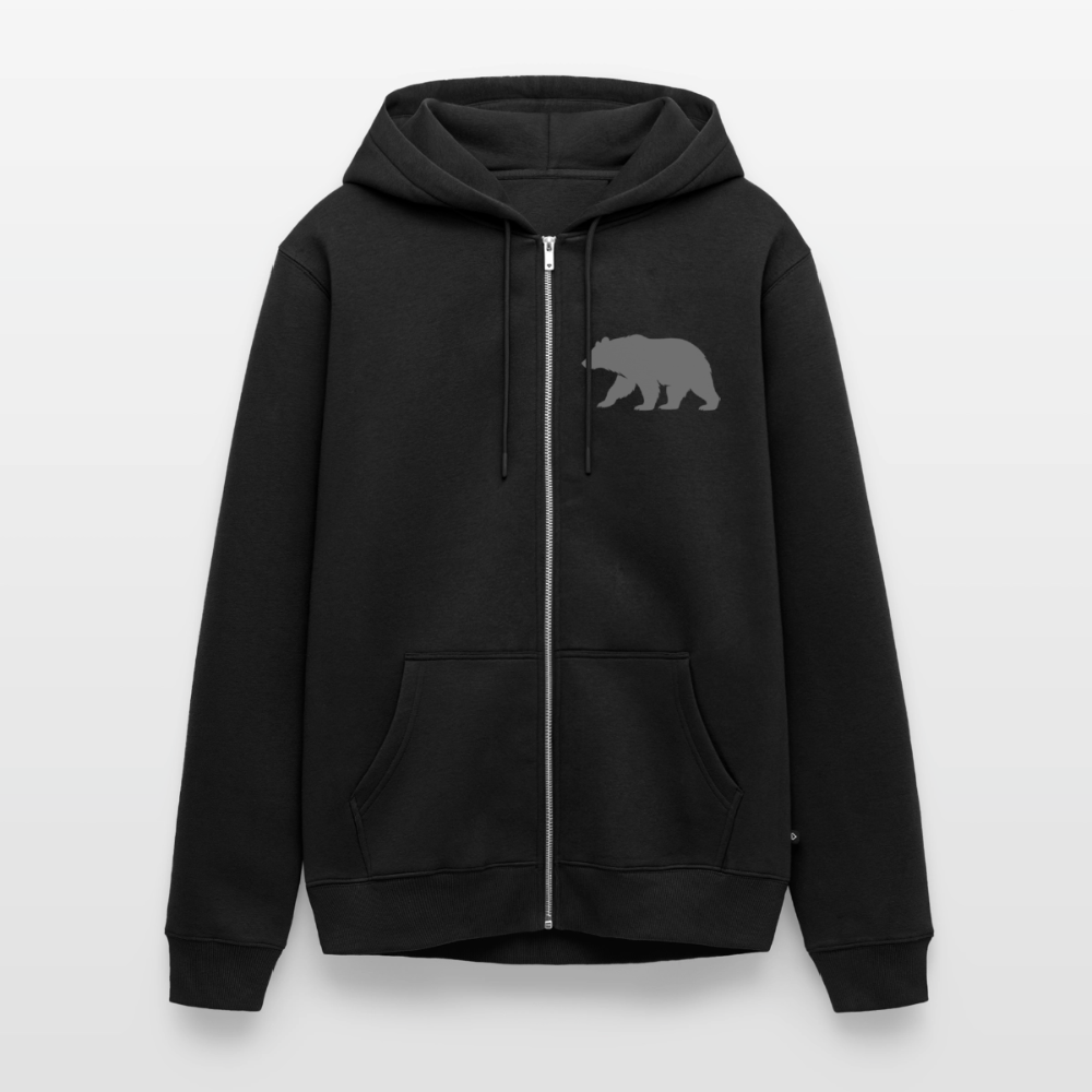Männer Kapuzenjacke: Bear grey - Schwarz