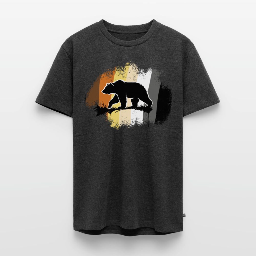 Black Bear on Bear Pride | Premium T-Shirt - Anthrazit meliert