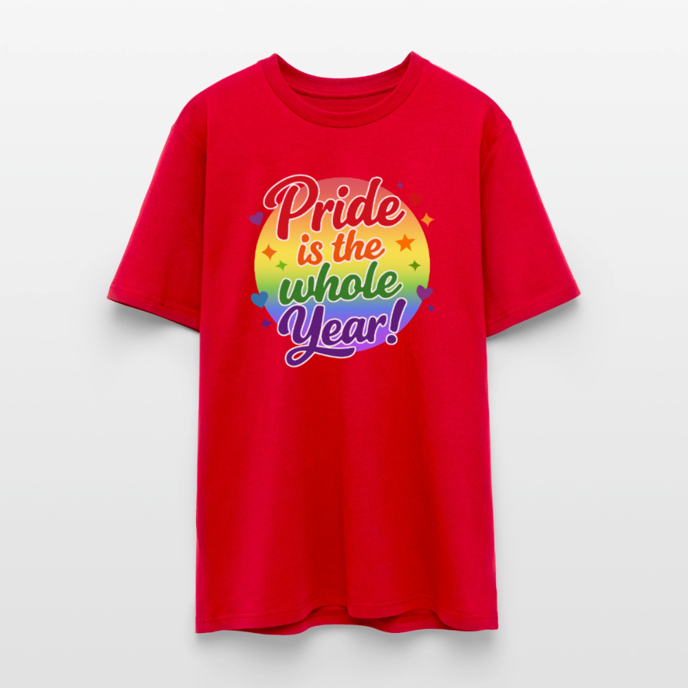 Pride is the whole Year | Unisex Bio T-Shirt - Rot