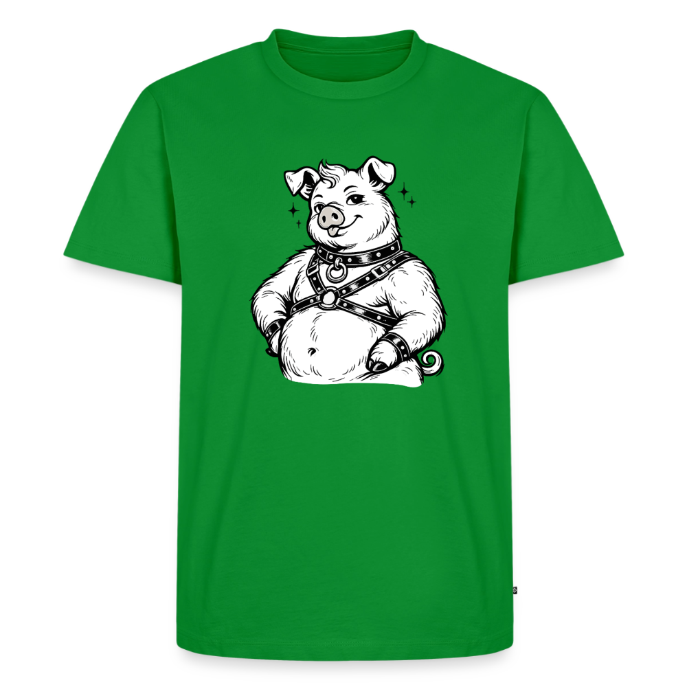 Piglet in Harness | Männer Premium T-Shirt - Grün