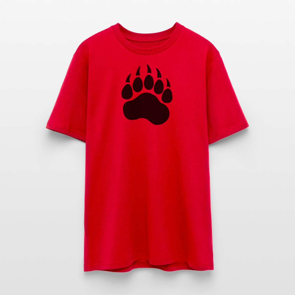 Bear Paw black | Unisex Bio-T-Shirt - Rot