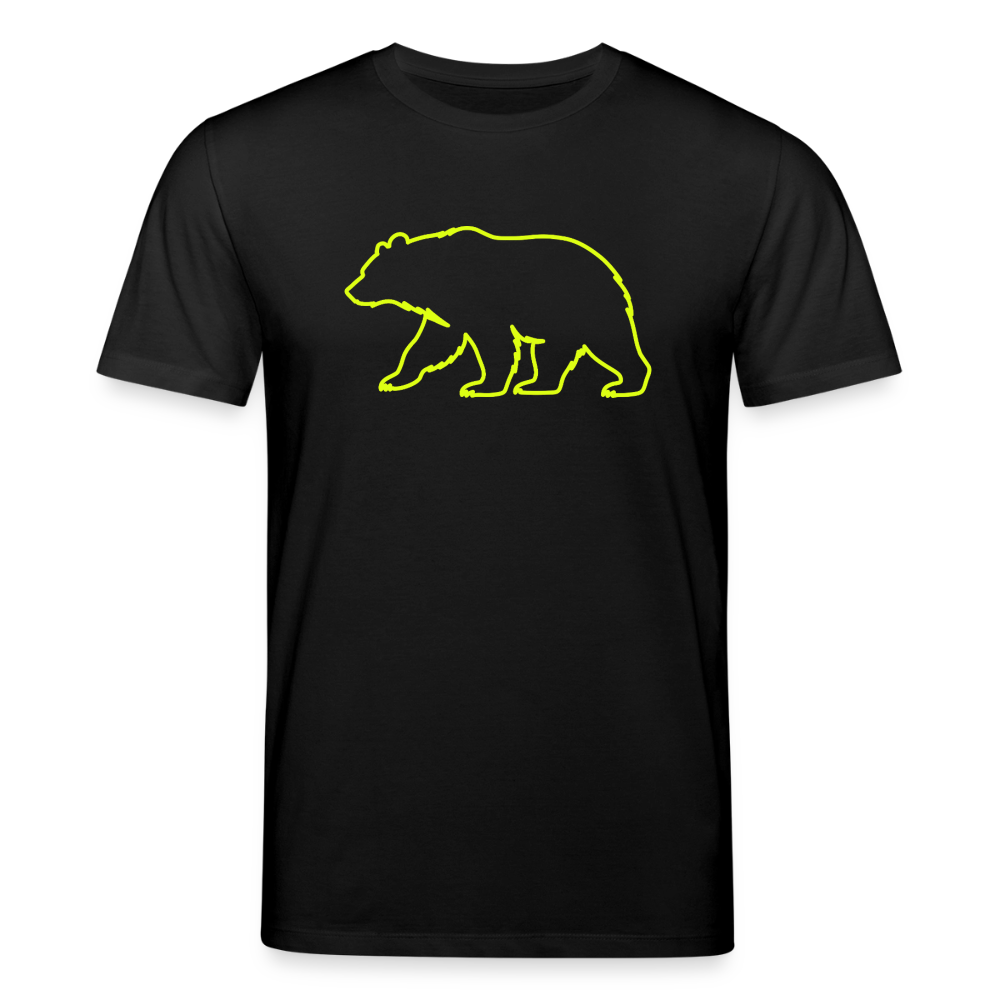 T-Shirt: Bear neon - Schwarz