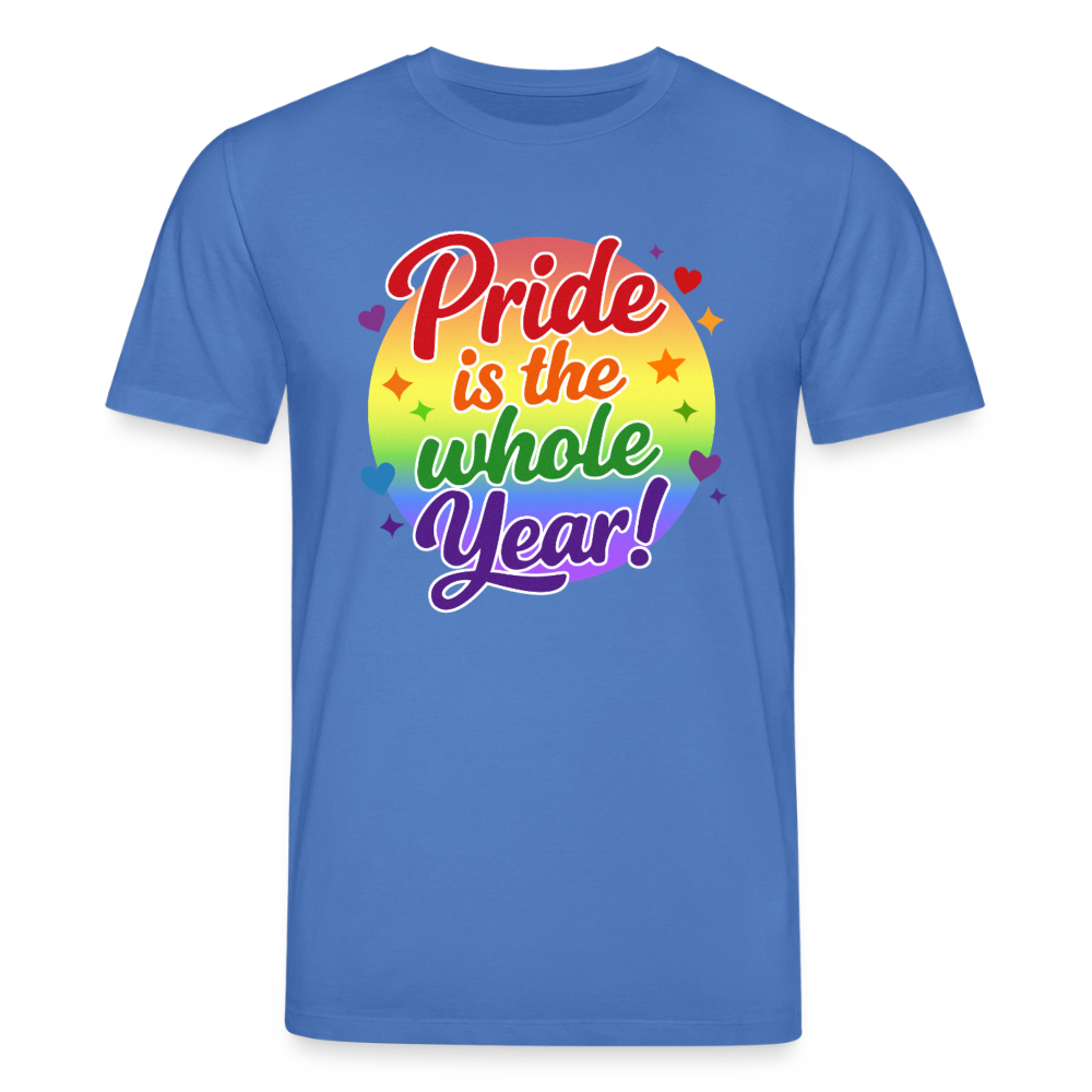 Pride is the whole Year | Unisex Bio T-Shirt - Achtsames Blau