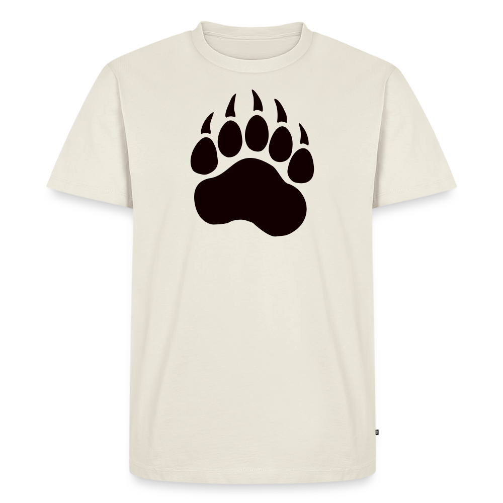 Bear Paw black | Männer Premium T-Shirt - Naturweiß