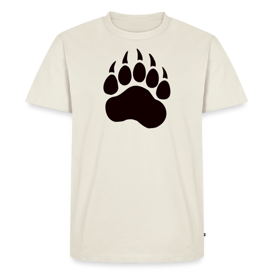 Bear Paw black | Männer Premium T-Shirt - Naturweiß