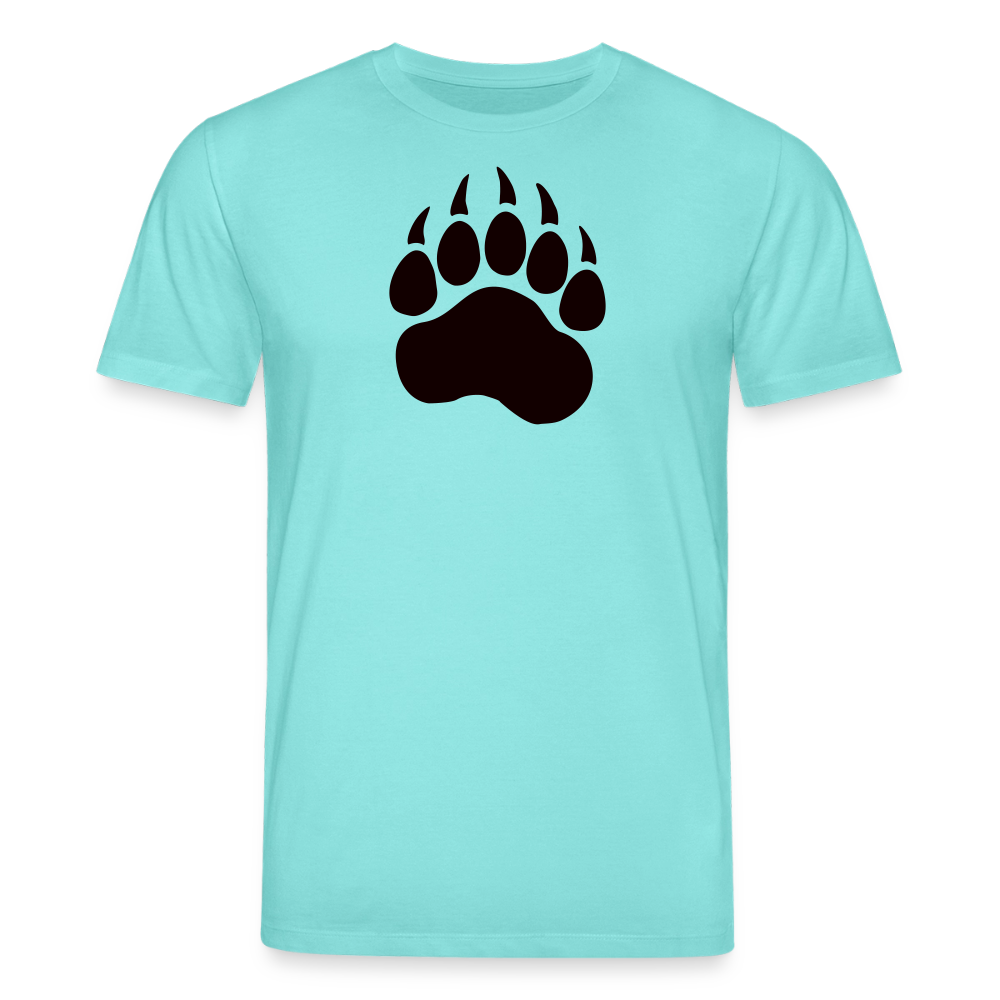 Bear Paw black | Unisex Bio-T-Shirt - Poolblau