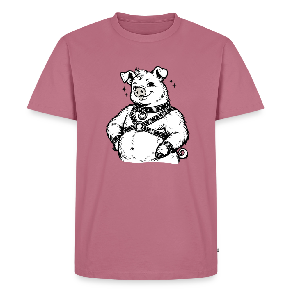 Piglet in Harness | Männer Premium T-Shirt - Mauve