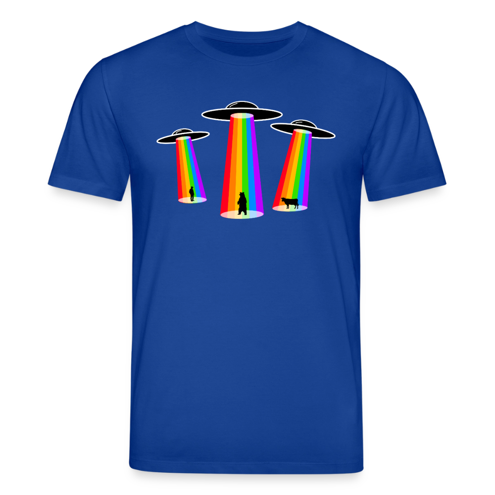 3 Gay UFOs - Galactic Pride Abduction | Unisex Bio T-Shirt - Dunkelblau